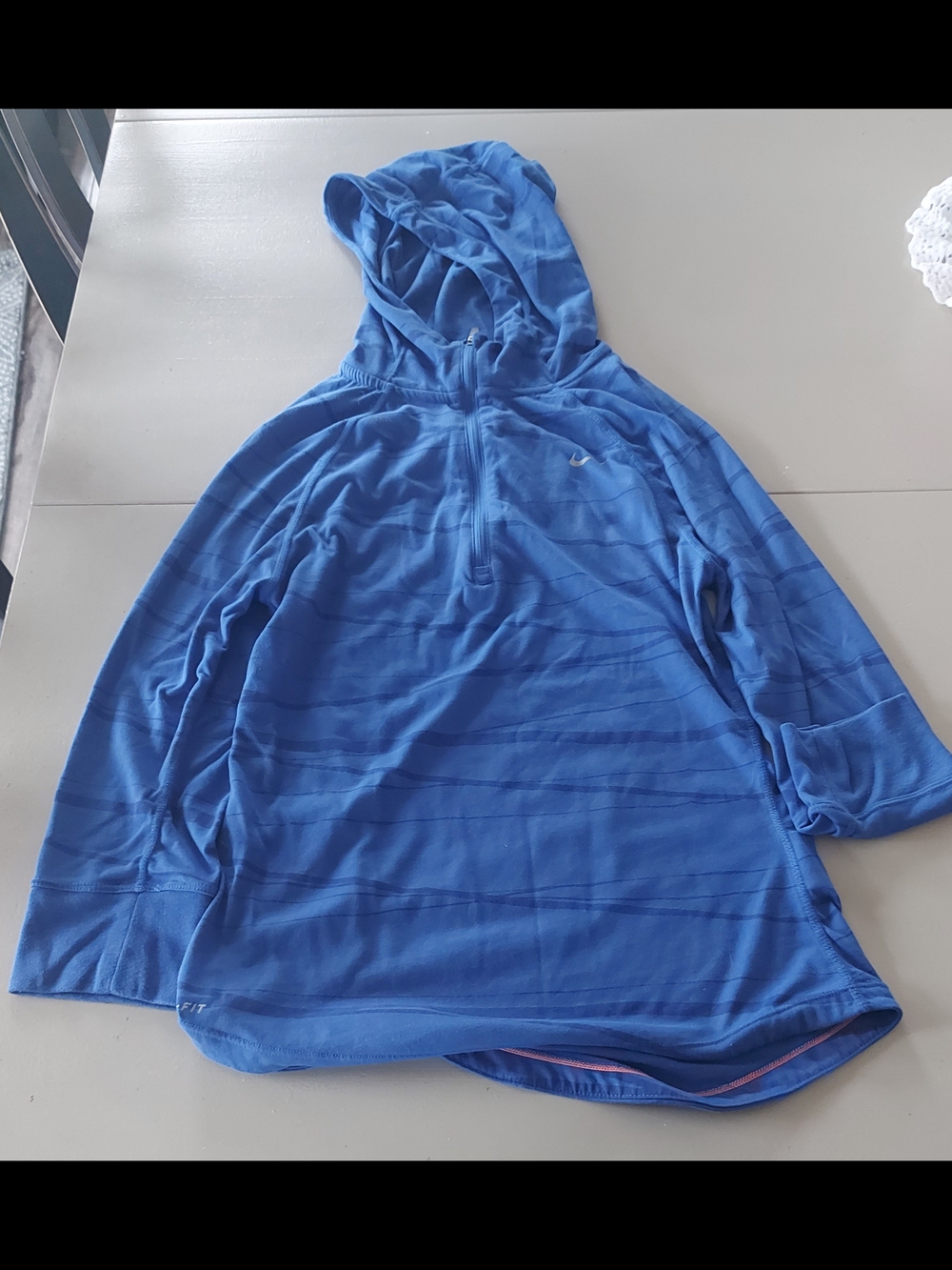 Nike Ladies Blue Hooded Long Sleeve